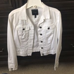 White jean jacket by Jessica Simpson